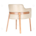 Restaurant chair with saddle leather